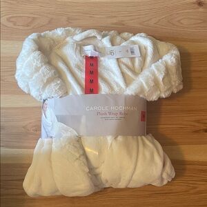 Carole Hochman Plush Wrap Robe in Ivory